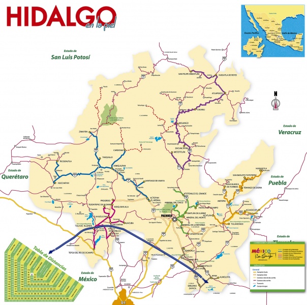 MAPA DEL ESTADO DE HIDALGO